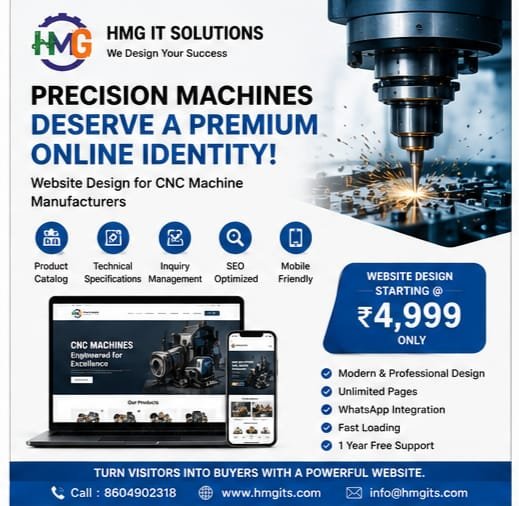 website design for CNC machine manufacturers under 5000 rupees