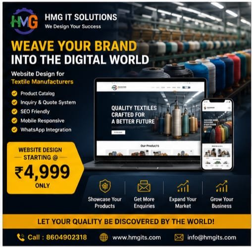 website design for textile manufacturers under 5000 rupees
